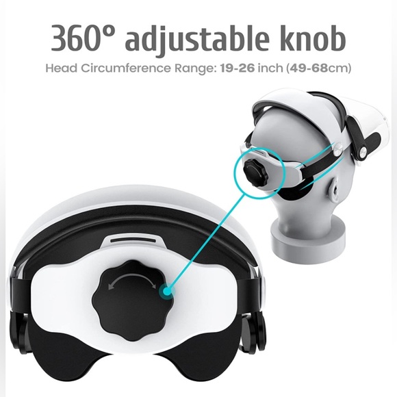 Oculus Meta Quest 2 Adjustable Head Strap, Fully Balanced for Adults & Kids NEW - Picture 4 of 15